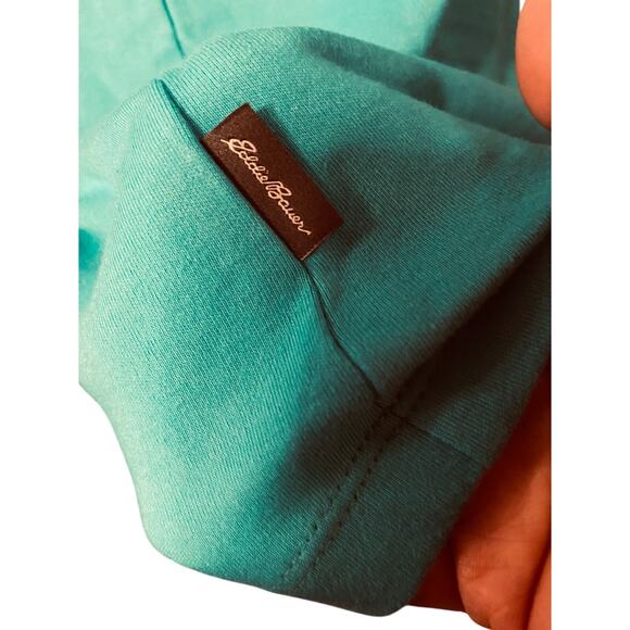 Eddie Bauer T-Shirt Women’s Short Sleeve V-Neck Soft Tee Size Small Turquoise - Picture 5 of 8